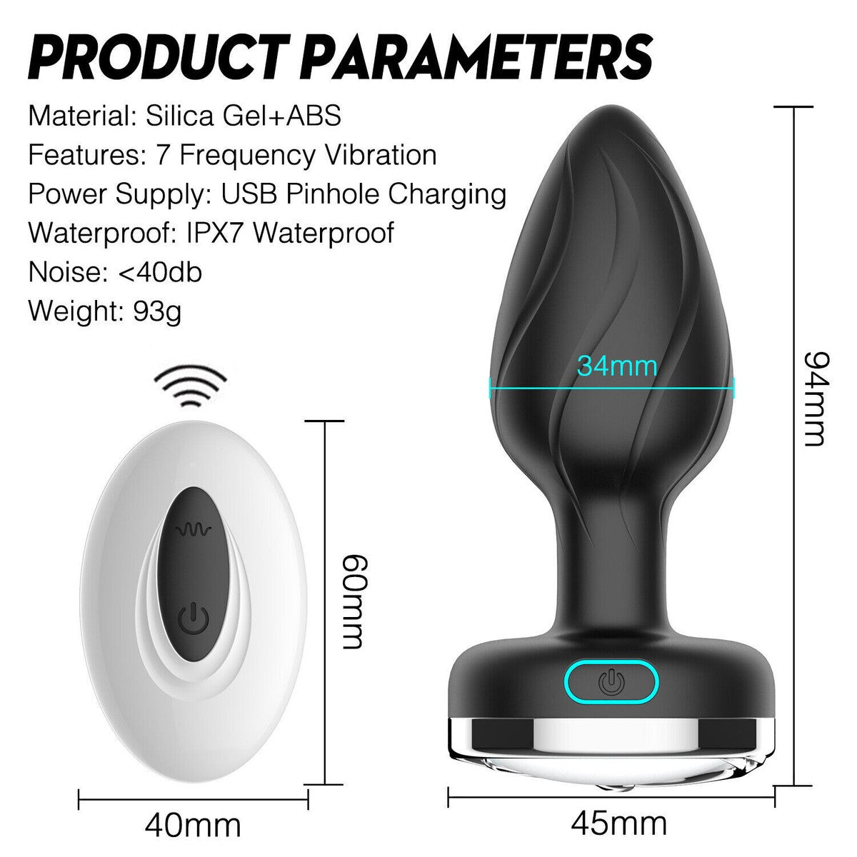 Vibrating moon butt plug - sex toy Anal Plugs Lebanon
