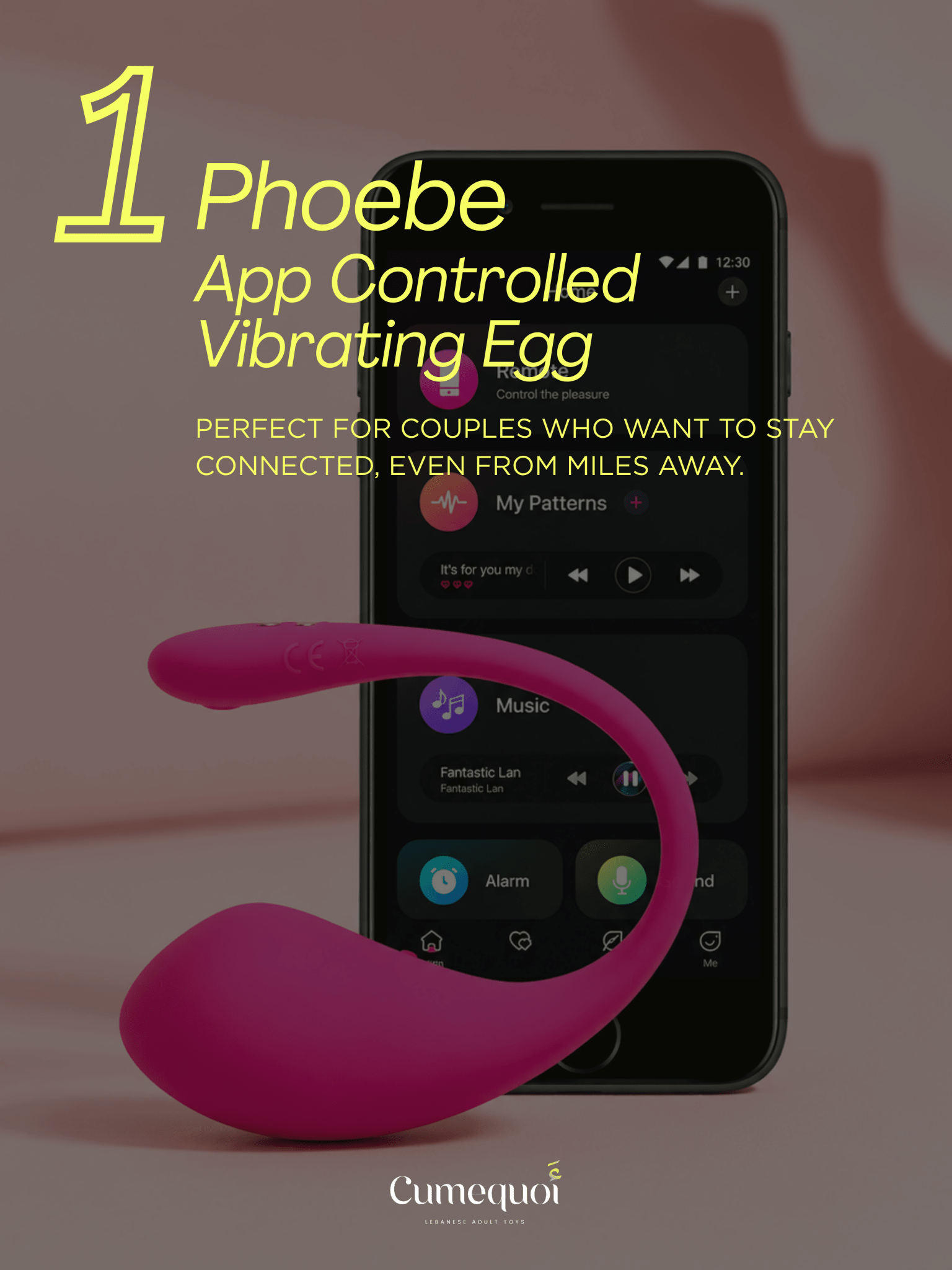 Phoebe Wearable Vibrating Egg Lush 3 (APP controlled) - Cumequoi Vibrators & Suckers sex toys Lebanon