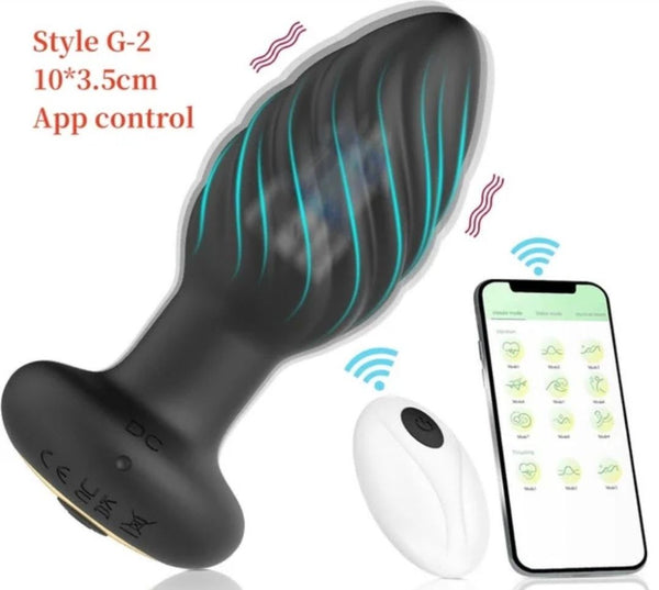 High Quality Vibrating black Butt Plug (controlled by App or Remote) - adult toy Lebanon - Cumequoi