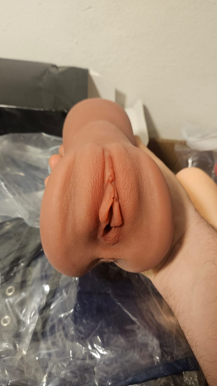 Premium Brown Fleshlight Male Masturbator: Silicone Pussy and Ass