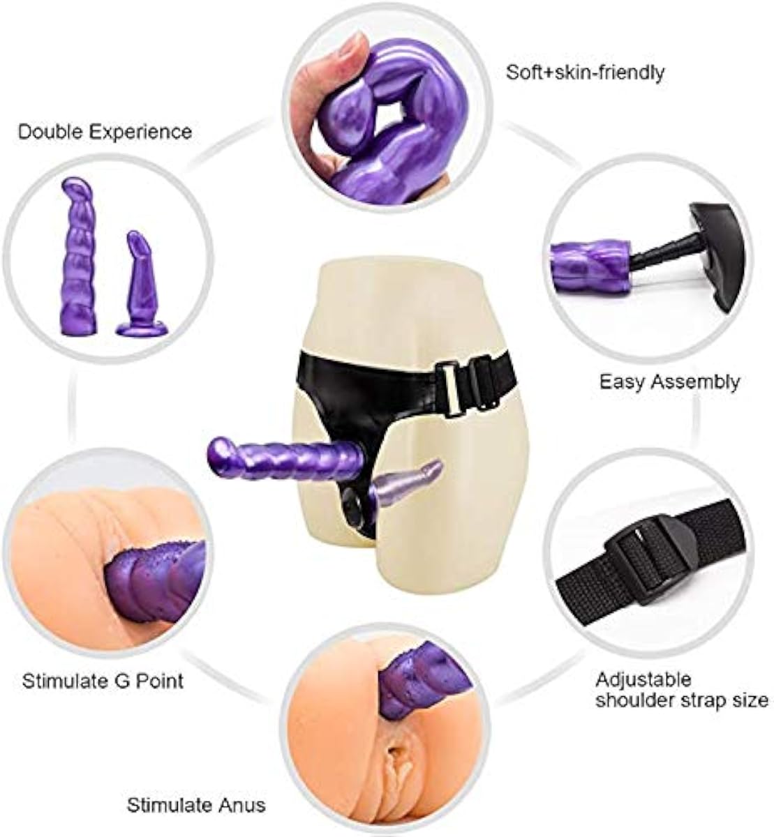 Double Dildo Strapon TPE Material