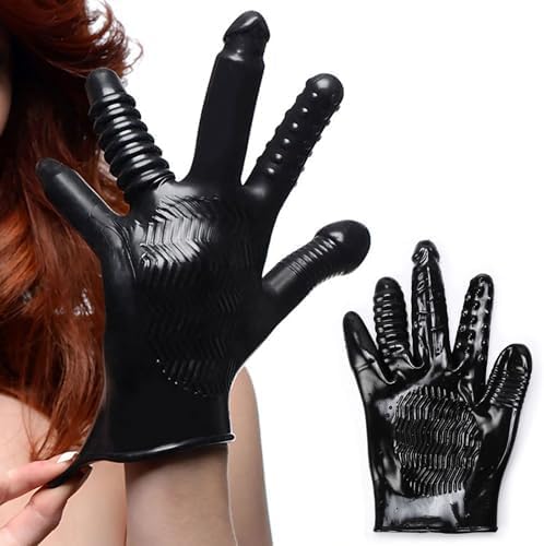 Sex Massage Gloves, Fisting and Fingering Gloves: Vibrating Middle Finger