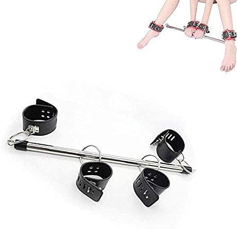 Premium Bondage Handcuffs Ankle Cuff Spreader Bar: Leg Spreader Bed Restraint BDSM