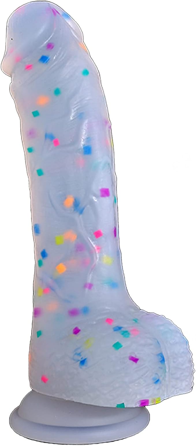 Cumefetti Frosted Silicone Confetti Dildo - Cumequoi Dildos & Strapons sex toys Lebanon