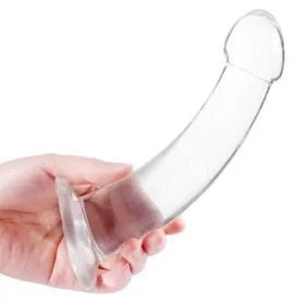 Transparent TPE Dildo: Curved Clear Design - sex toy Dildos & Strapons Lebanon