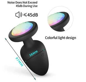 Lighting Vibrating butt plug High Quality and remote controlled