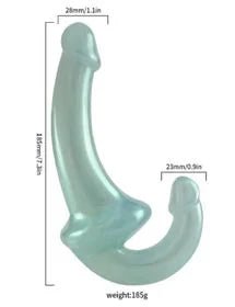 Pearly Strapless Strapon Dildo: Curved Silicone Adult Toy - sex toy Dildos & Strapons Lebanon