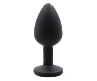 Silicone Butt Plug - White Diamond