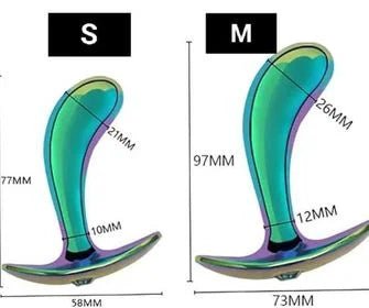 Curved Rainbow Butt Plug - sex toy Anal Plugs Lebanon