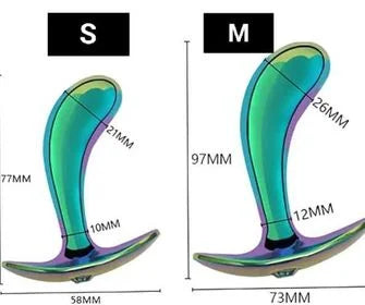 Curved Rainbow Butt Plug