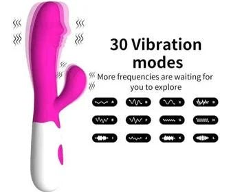 Rabbit Vibrator - 30 Mode Silicone Massager - sex toy Vibrators & Suckers Lebanon