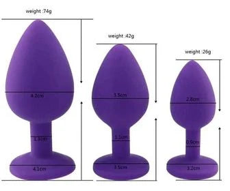 Silicone Butt Plug - White Diamond