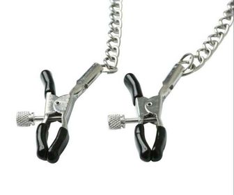Nipple Clamps with Chain - sex toy BDSM Lebanon