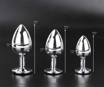 Silver Chrome Butt Plug