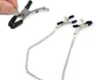 Nipple Clamps with Chain - sex toy BDSM Lebanon