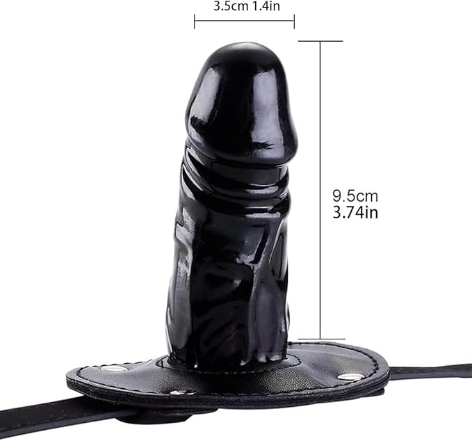 Dildo Silicone Open Mouth Gag: Sex Toys Bondage Deep Throat Training, BDSM, Lockable