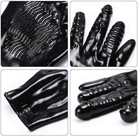 Sex Massage Gloves, Fisting and Fingering Gloves: Vibrating Middle Finger