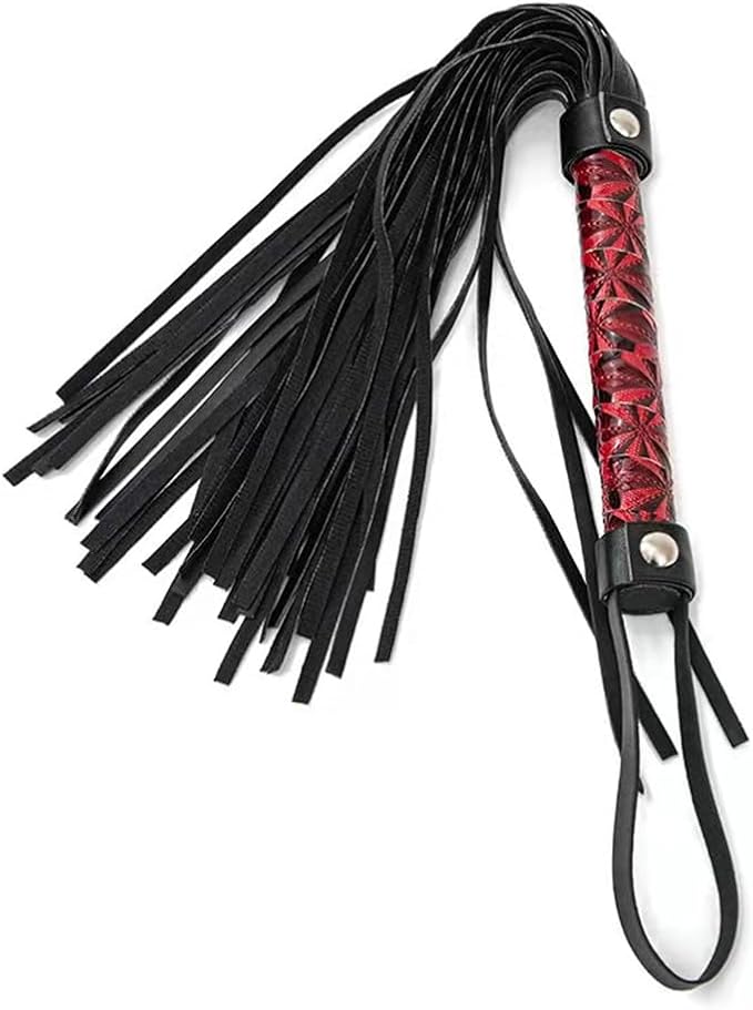 High Quality Leather Whip With Braided Handle And Wrist For Refined BDSM Games