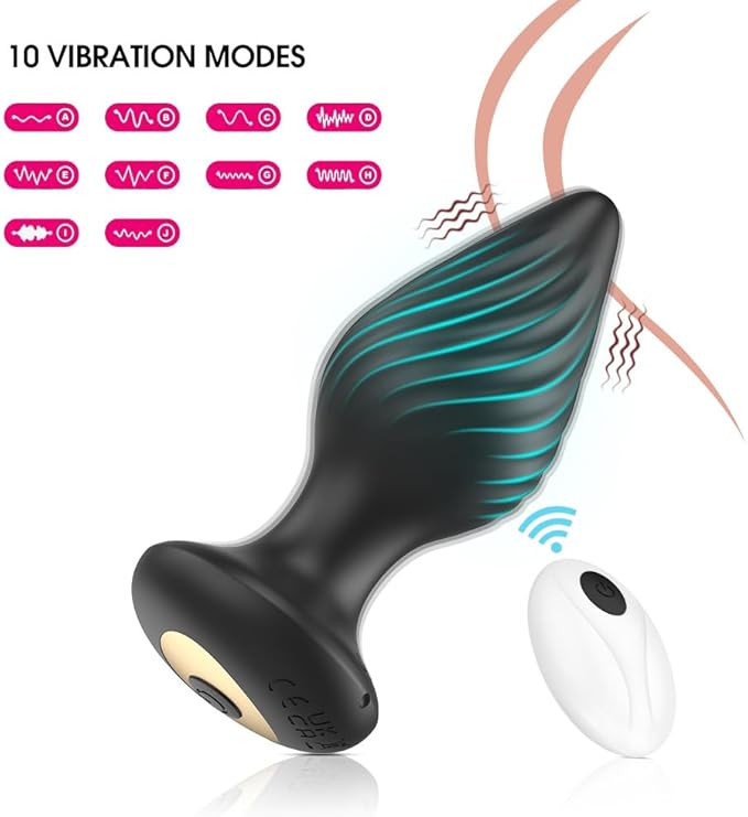 High Quality Vibrating black Butt Plug (controlled by App or Remote) - Cumequoi Anal Plugs sex toys Lebanon