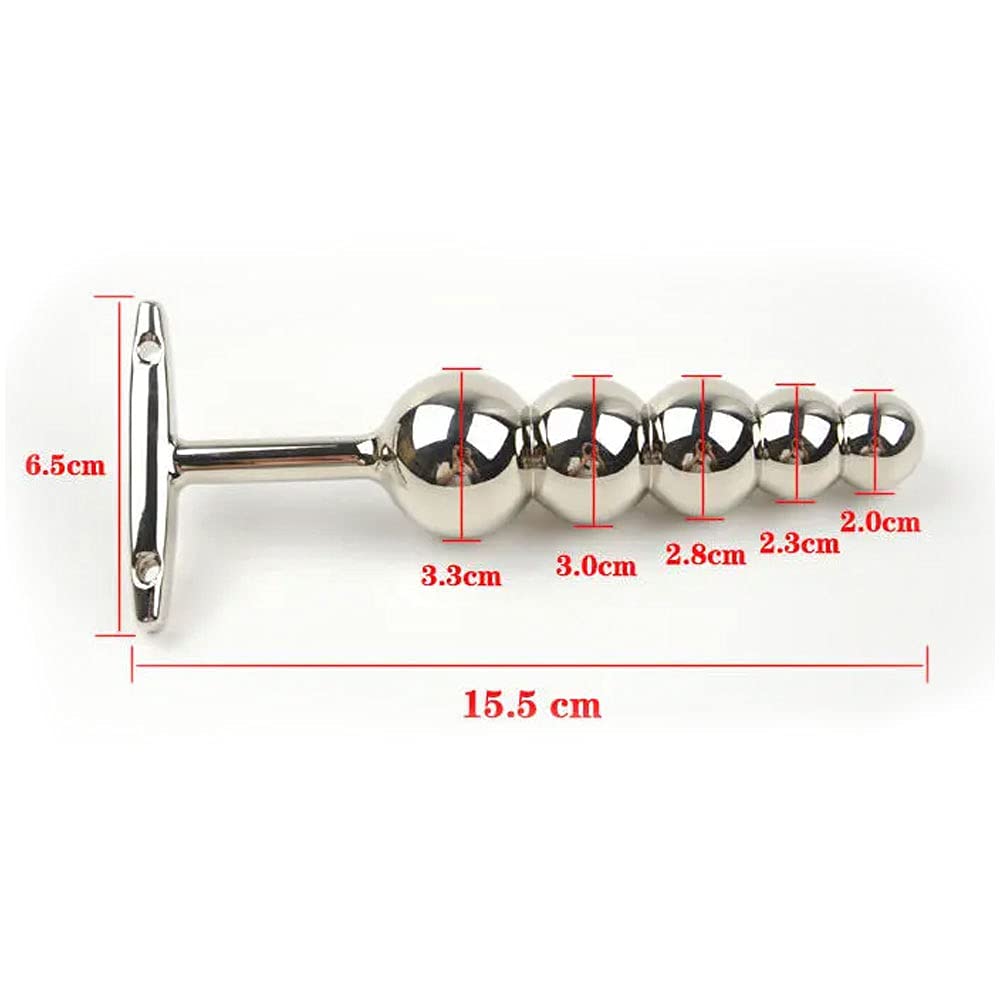 5 Balls Butt Plug Massager Stainless Steel Anal Dilator: Sex Toy for Women and Men - Cumequoi Anal Plugs sex toys Lebanon