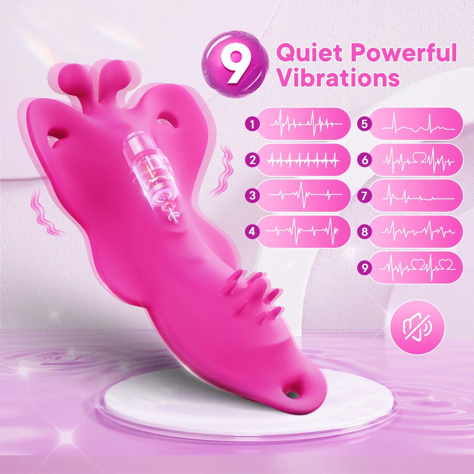 Thong Panties Wearable Vibrator: Clitoris Stimulation Butterfly Vibrator