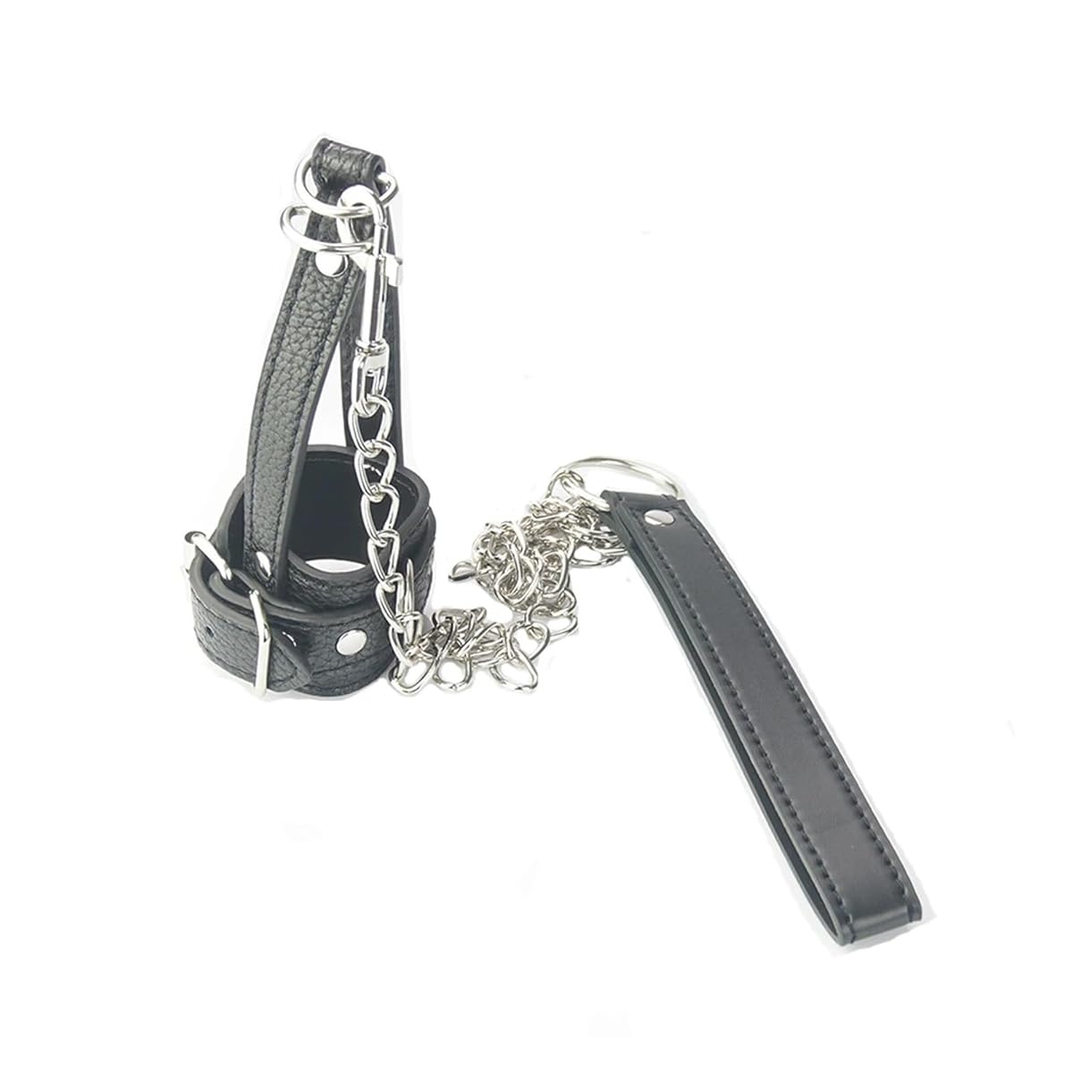 Balls On Leash Leather Cock Ring: BDSM Sex Toys for Men
