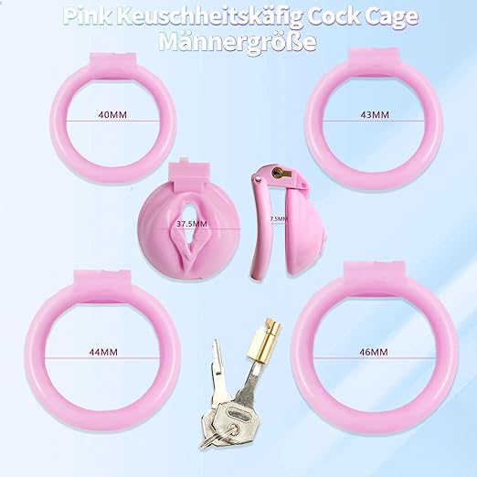 Pussy Shaped Male Chastity Cage: Sissy Chastity