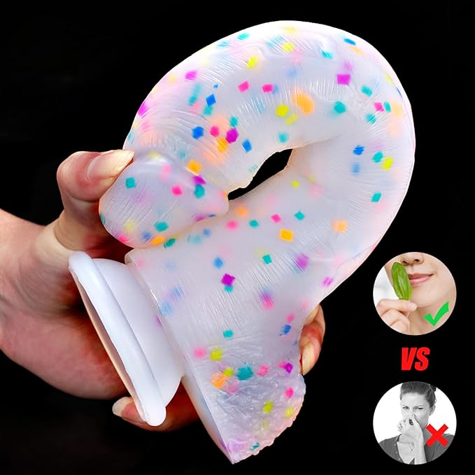 Cumefetti Frosted Silicone Confetti Dildo - Cumequoi Dildos & Strapons sex toys Lebanon