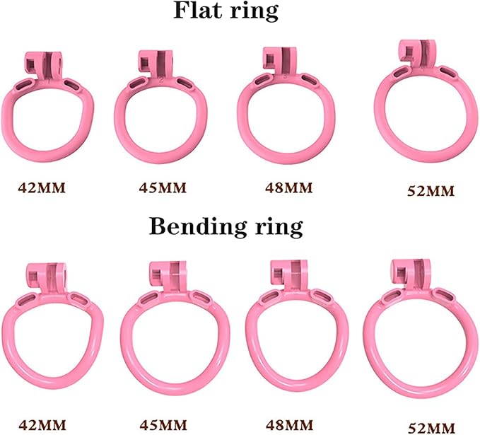 Pink Chastity Cage Sissy for Men: Plastic Flat Cock Cage Male Chastity