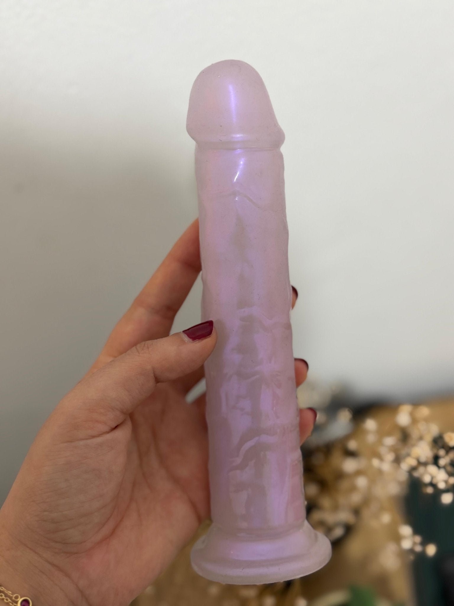 Pearly transparent dildo without balls - sex toy Dildos & Strapons Lebanon