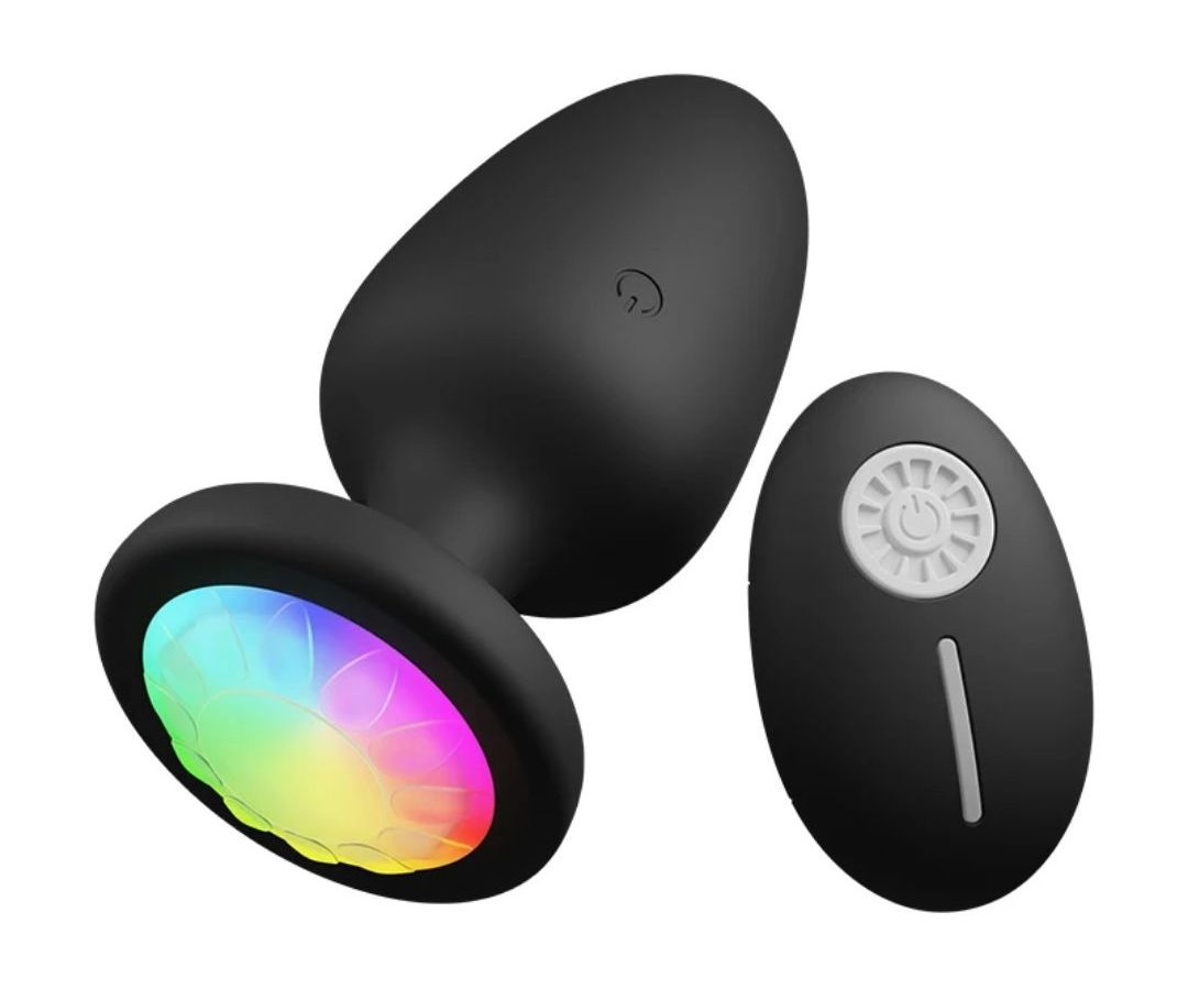 Lighting Vibrating butt plug High Quality and remote controlled