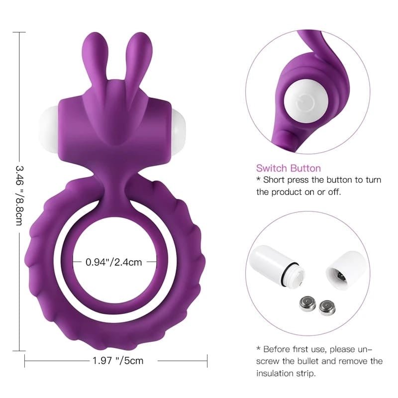 Vibrating cock ring silicone - sex toy Cock Rings Lebanon