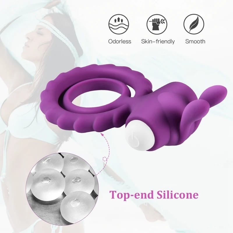 Vibrating cock ring silicone - sex toy Cock Rings Lebanon
