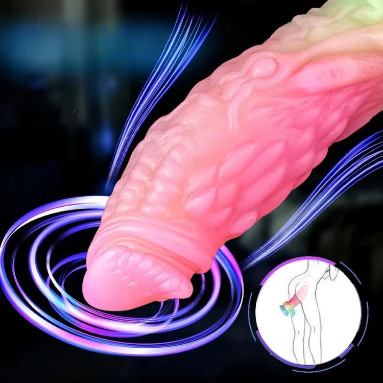 Candy Colour Glow In The Dark Fantasy Dildo - Cumequoi Dildos & Strapons sex toys Lebanon