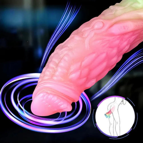 Candy Colour Glow In The Dark Fantasy Dildo - Cumequoi Dildos & Strapons sex toys Lebanon