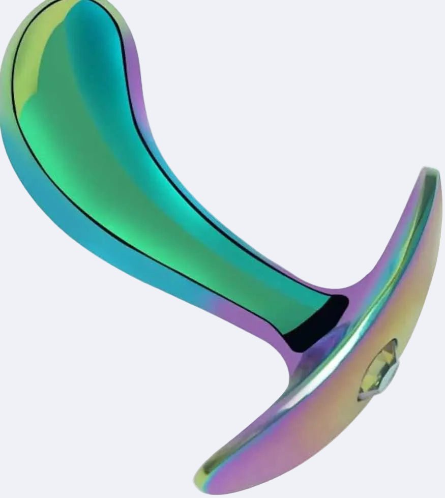 Curved Rainbow Butt Plug - sex toy Anal Plugs Lebanon