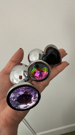 Luxury Chrome Butt Plug: Jewel Base Anal Adult Toy