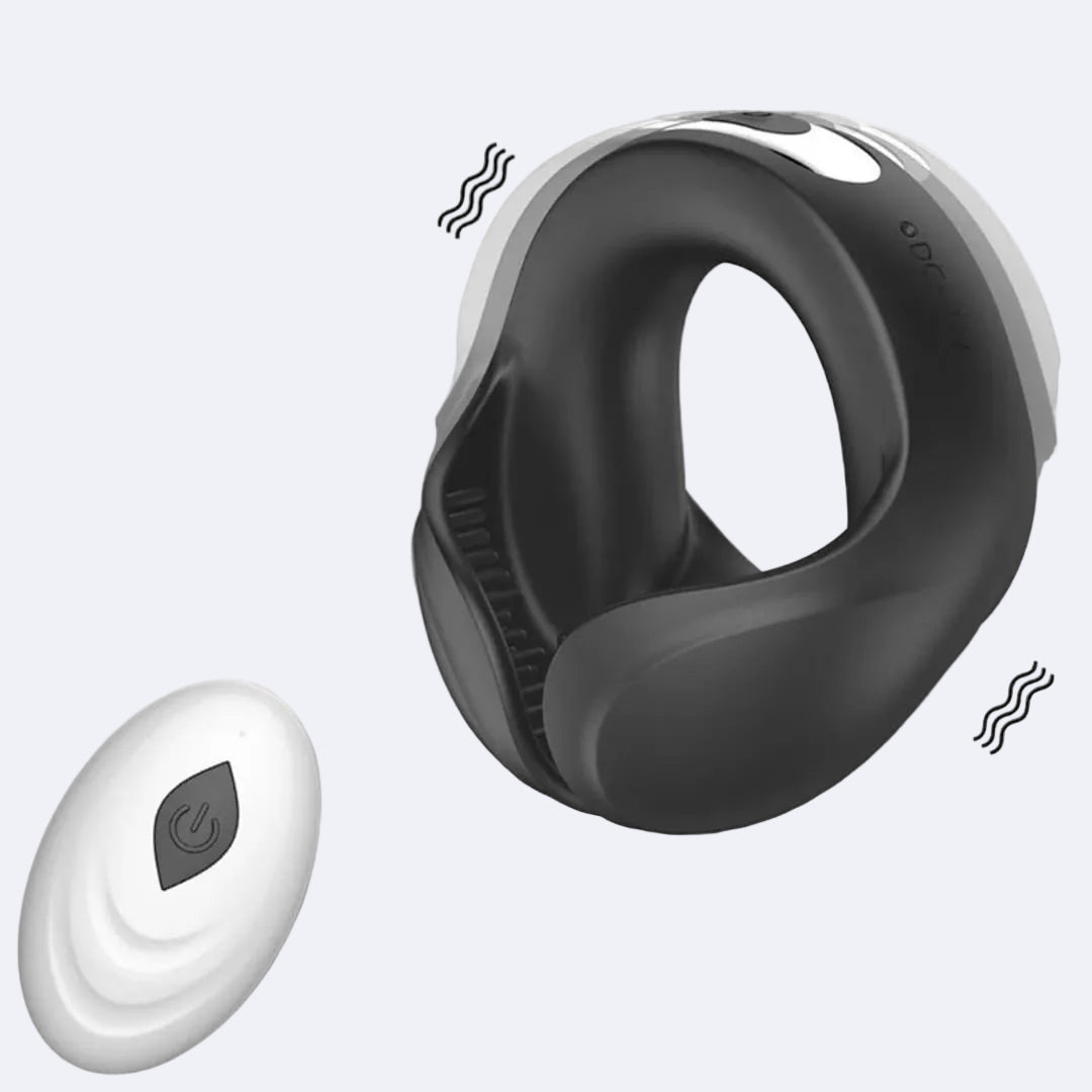 Rechargeable Vibrating Cock and Balls Ring 