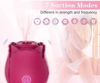 Premium Rose Suction Vibrator: Whisper-Quiet Waterproof Clitoral Adult Toy - sex toy Vibrators & Suckers Lebanon
