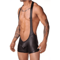 Men's Wrestling Singlet - Faux Leather | Cumequoi - Cumequoi Lingerie For Men sex toys Lebanon