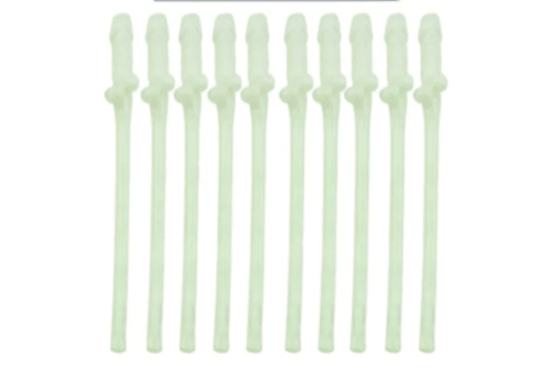 Glow in the Dark Penis Straws - 10 Pack | Cumequoi - Cumequoi Bachelorette & Divorce Parties sex toys Lebanon