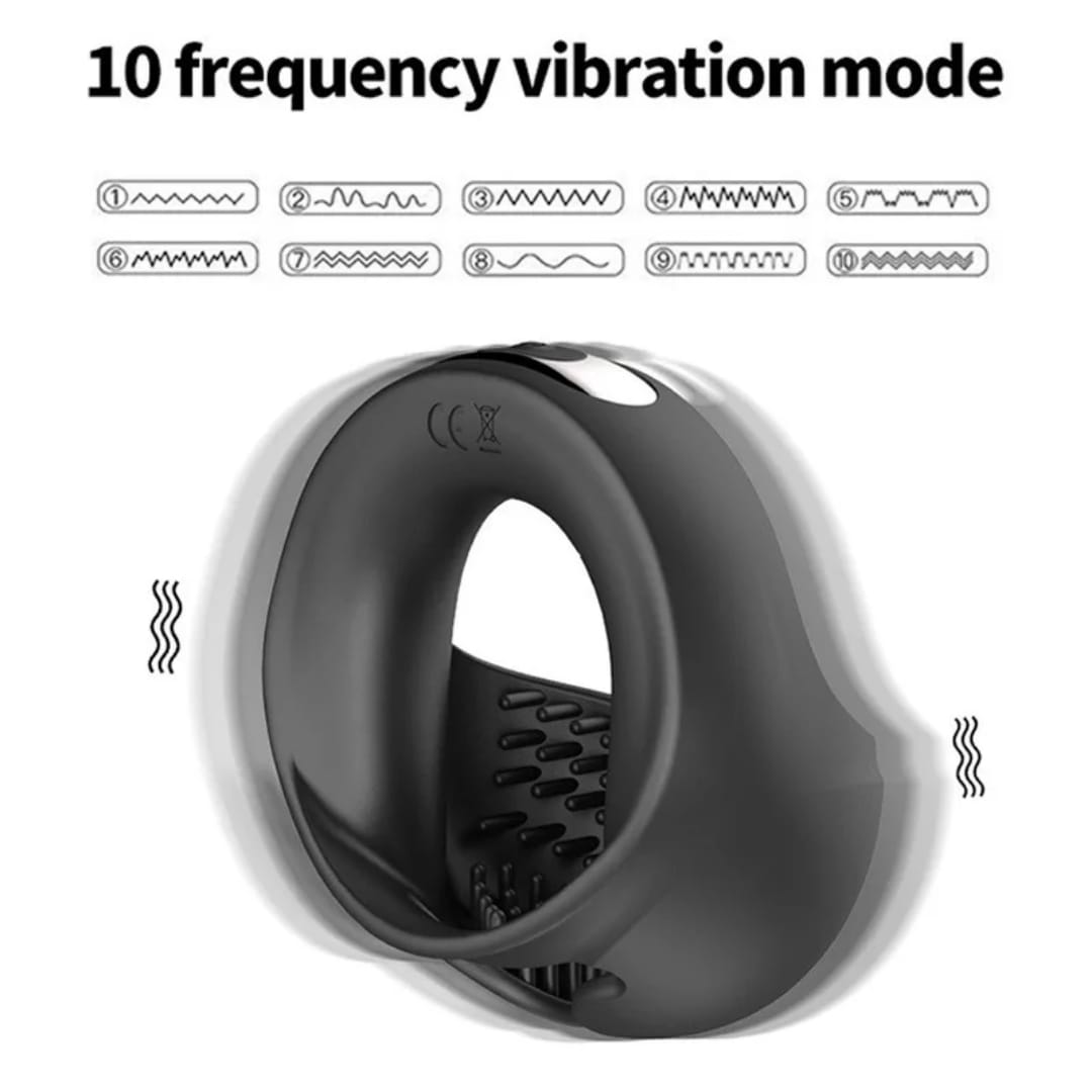 Rechargeable Vibrating Cock and Balls Ring