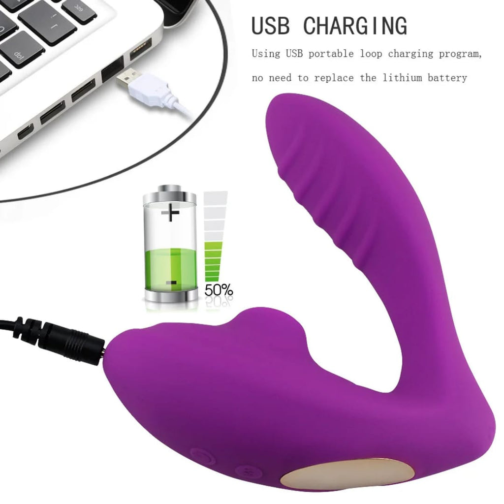 JOY Rabbit Vibrator with Clit Sucker - sex toy Vibrators & Suckers Lebanon