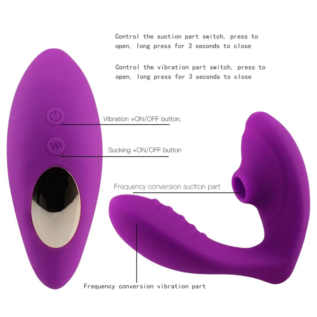 JOY Rabbit Vibrator with Clit Sucker - sex toy Vibrators & Suckers Lebanon