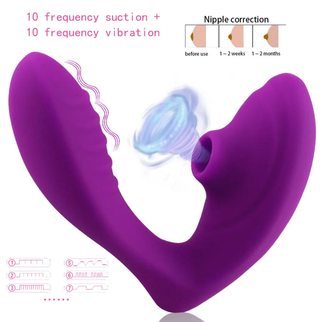 JOY Rabbit Vibrator with Clit Sucker - sex toy Vibrators & Suckers Lebanon