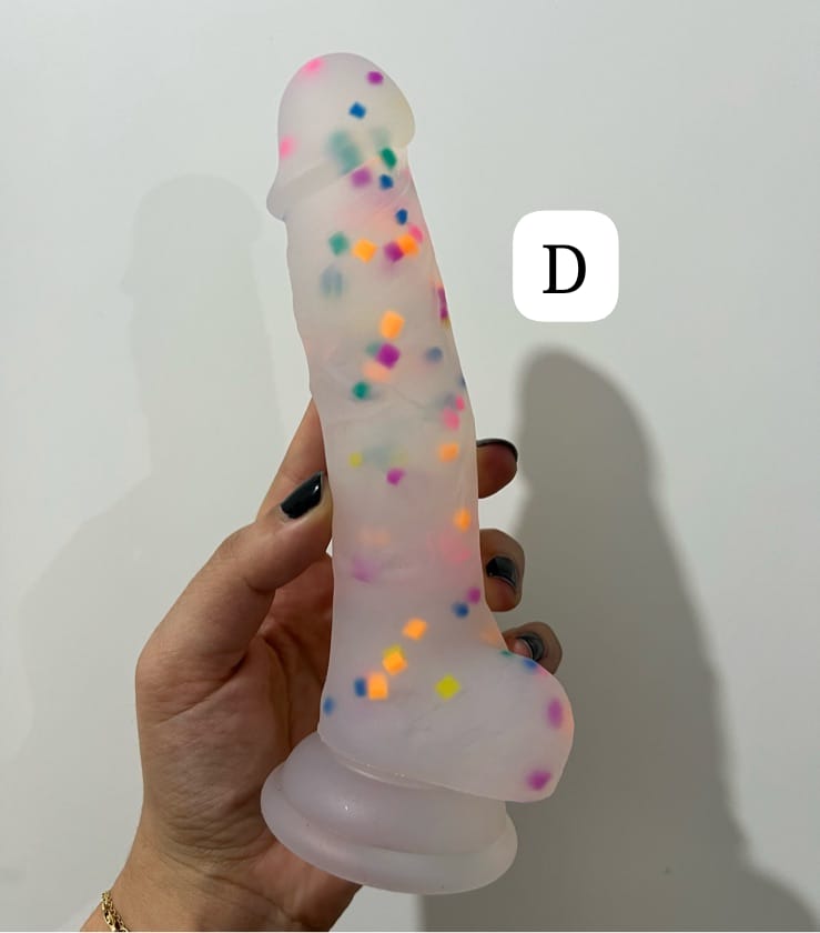 Cumefetti Frosted Silicone Dildo