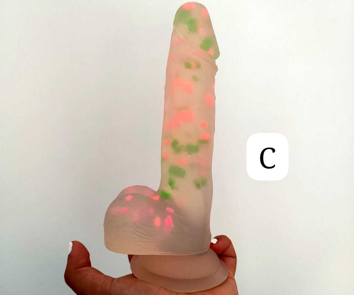 Cumefetti Frosted Silicone Dildo