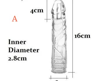 Transparent Cock Extensions and Sleeves