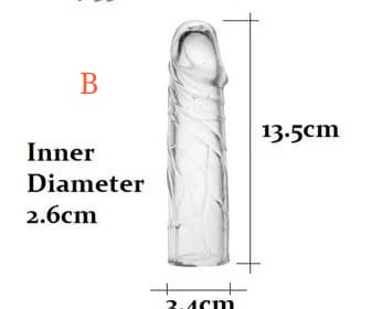 Transparent Cock Extensions and Sleeves