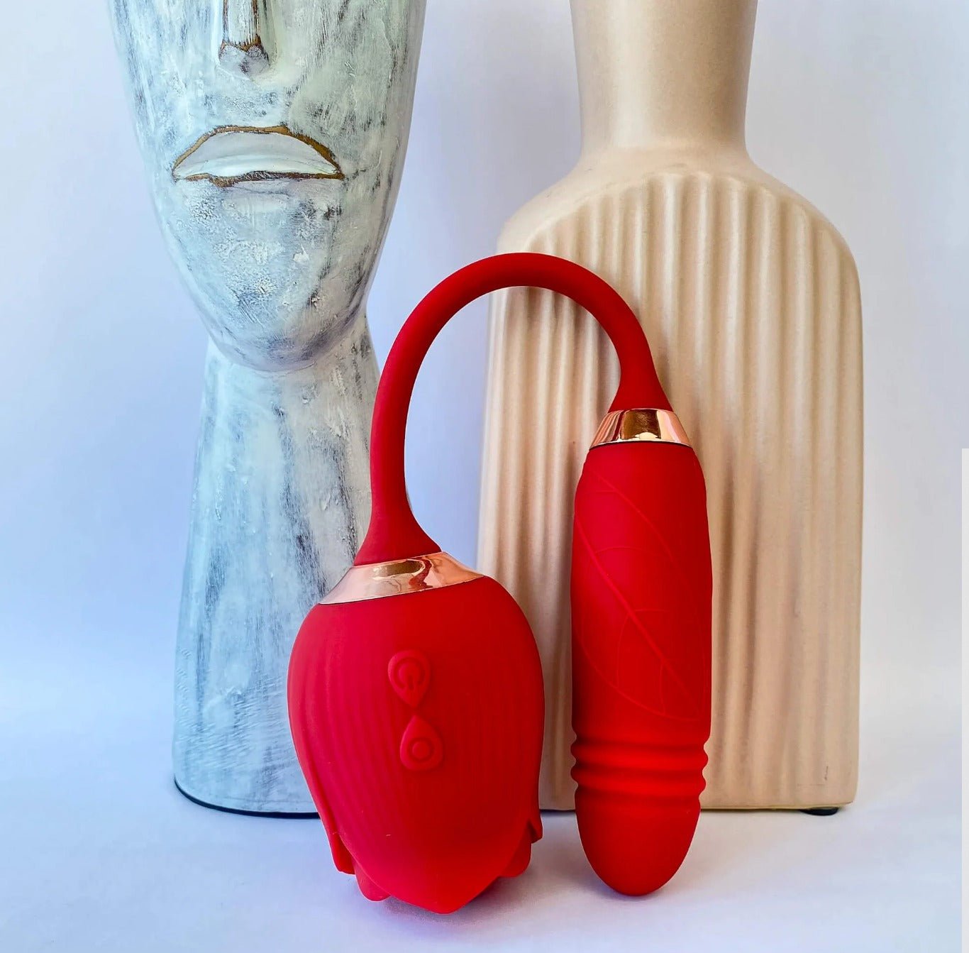 Naughty Rose Vibrator - Cumequoi Red Silicone Sex Toy Lebanon